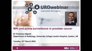 Urowebinar: MRI and active surveillance in prostate cancer