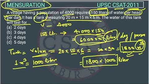 2011 CSAT Mensuration, PYQ Topic wise Geometry Solved paper, UPSC IAS Prelims 2023