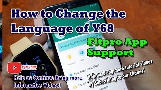 How to Change the Language of Y68 Smartwatch , Fitpro App Support screenshot 3