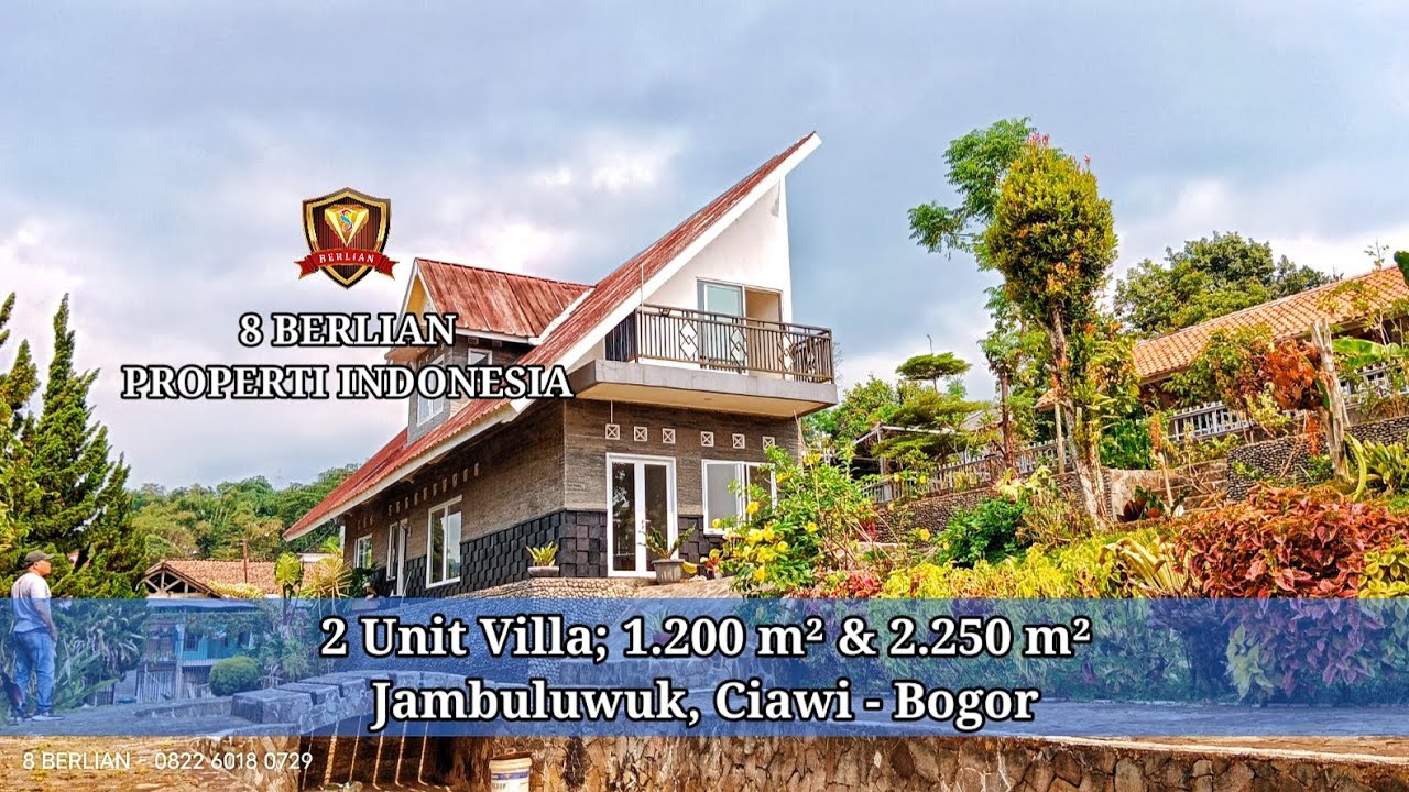 2 unit Villa dijual terpisah atau sekaligus 1.250 m² dan 2.250 m² di Ciawi Bogor | villa murah
