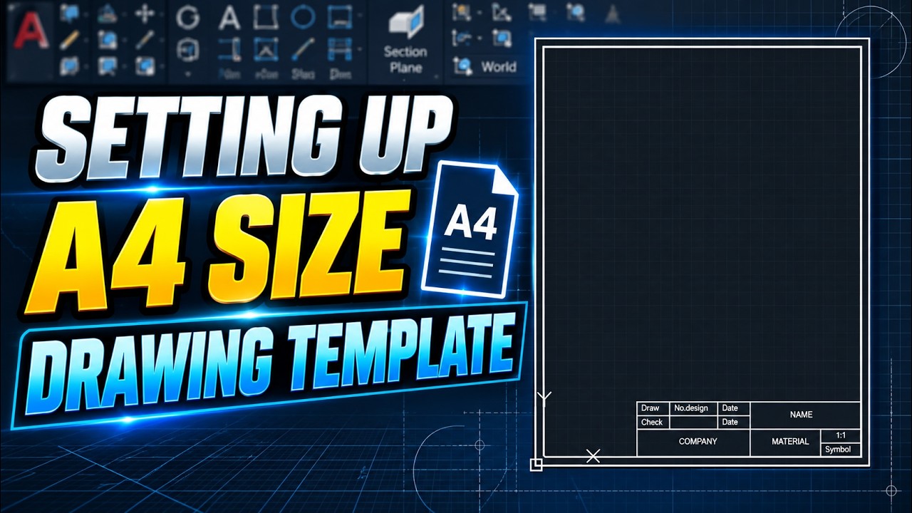 HOW TO SET UP AN A4 SIZE DRAWING TEMPLATE IN AUTOCAD | Rio Design - YouTube