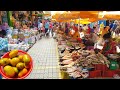 Re-Open Of Boeng Trabaek Market  - The Scenery Of The Market And Foods