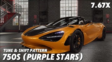 [4K] CSR2 | McLaren 750S (Purple stars) • Tune & Shift pattern • 7.67X