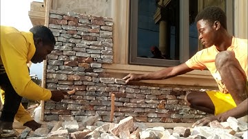 how to Install natural stone cladding in Ghana / free delivery