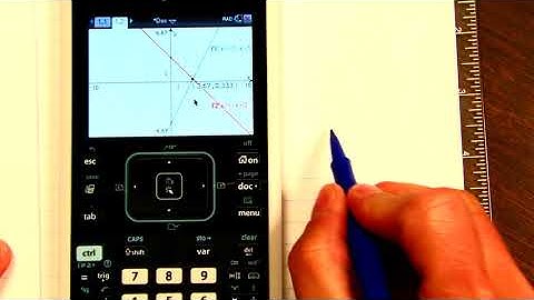 TI Nspire Finding a Point of Intersection