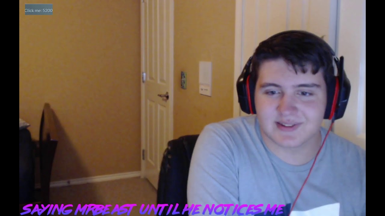Saying "MrBeast" 10 Thousand Times (1st Time) - Yes. I said Mrbeast 10000 times. My goal is to say "MrBeast" 10 thousand times or until he notices me every weekend until he does notice me. If he notices me by