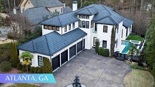 Famous MARVELOUS Mediterranean Style House With POOL in ATLANTA For Sale | 5 BEDS | 6.5 BATHS | 7,507 SQFT Wealth