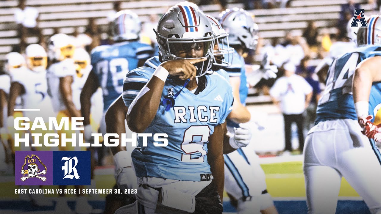 Game Highlights: Rice 24, East Carolina 17 Football (September 30, 2023) 