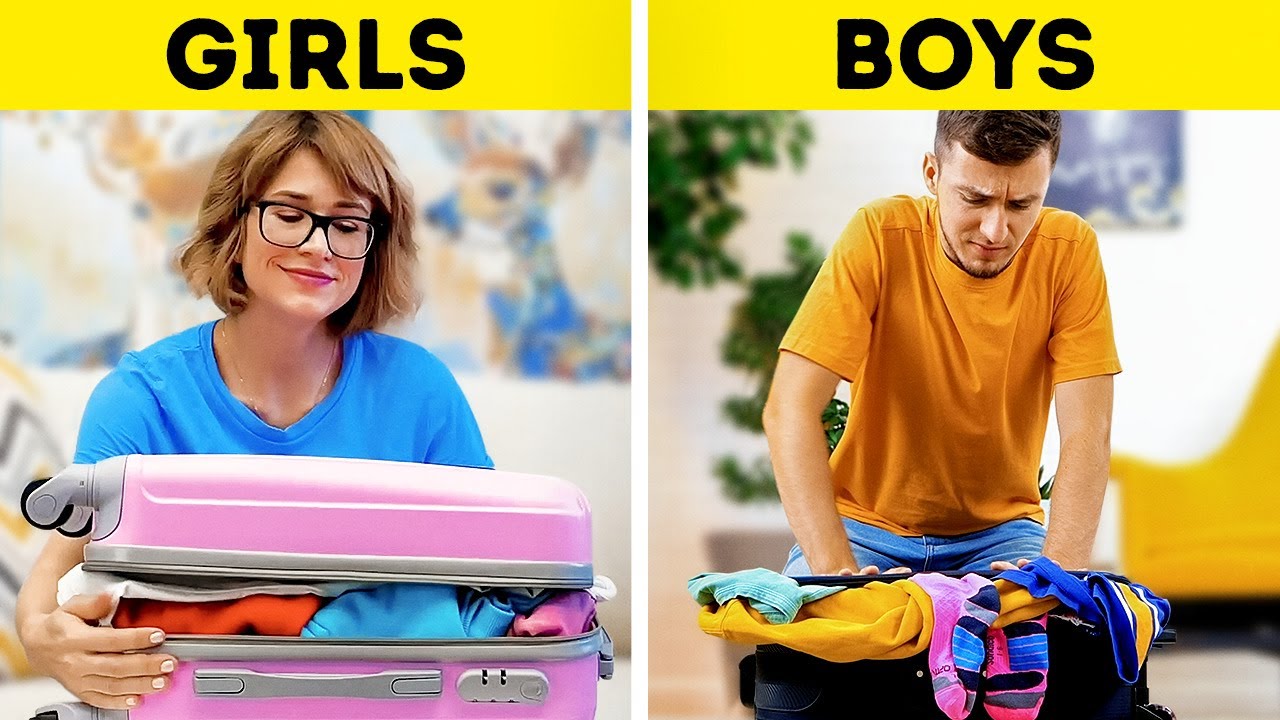 GIRLS vs BOYS Funny Things, Life hacks and Pranks YouTube