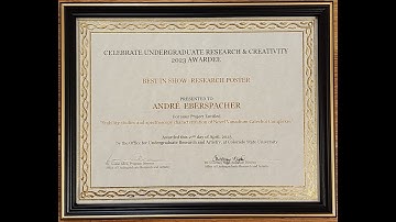 Stability study & spectroscopy analysis of Novel Vanadium Catechol Complexes: CURC 2023 Best In Show