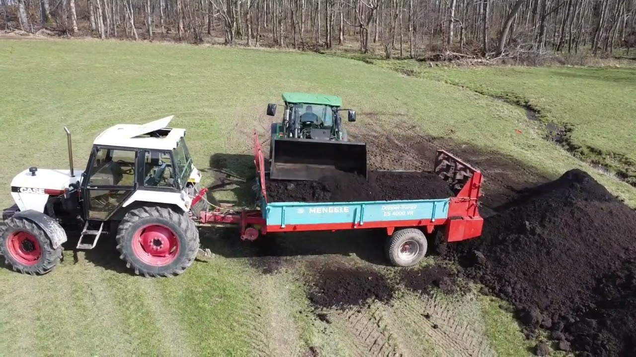 Kompost Streuen 2023 / Case 1294 /John Deere 5620