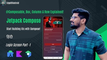 Android App Jetpack Compose Tutorial for Beginners | @Composable, Box, Column & Row Explained!