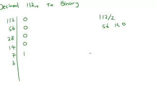 CPE 100: decimal 112 to binary