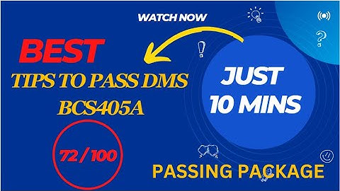 Passing Package for DMS | BCS405A | How to get 72 marks @ VTU exam How to pass DMS for CSE Stream