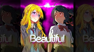 [Your Lie In April & Your Name AMV] Mitsuha // Kaori love typography edit | Bazzi - Beautiful ♫