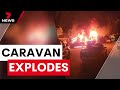 Residents save home from caravan inferno on the Gold Coast | 7 News Australia