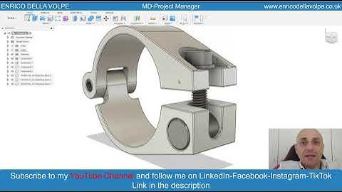 Tutorial Fusion 360: How To Make a Metal Clamp in Autodesk Fusion360