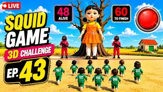 🔴Live squid game 🫎 🥷 | 3d challange 😳| rivn.gaming 🫴 Ep43