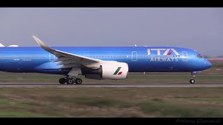 ITA Airways A350-941 (EI-IFF) takeoff from Rome FCO Airport to LAX
