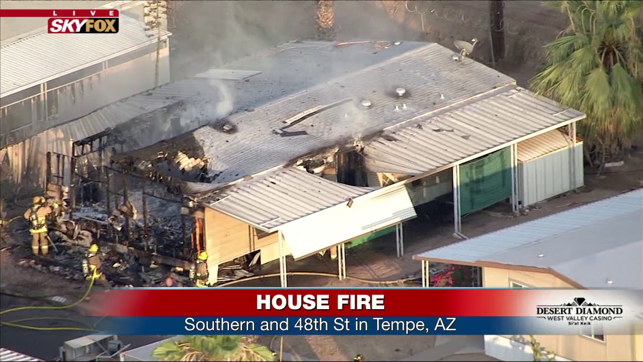 HOUSE FIRE: Southern Ave and 48th Street in Tempe, AZ - YouTube