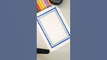 Easy border design for projects || #shorts #viralvideo  #art #borderdesign #borderdesignsforproject