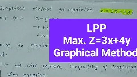 Graphical Method , Unbounded Solution , LPP!