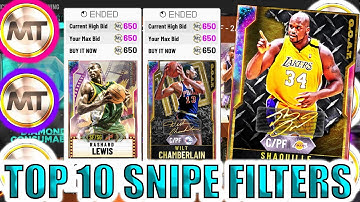 *NEW* TOP 10 SNIPE FILTERS IN NBA 2K20 MY TEAM! DO THIS RIGHT NOW TO MAKE MAD MT!