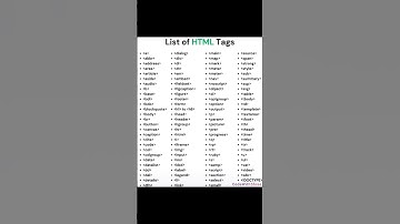 List of HTML tags... #html #html5 #htmltag #htmltags #css #css3 #frontend #shorts #shortvideo