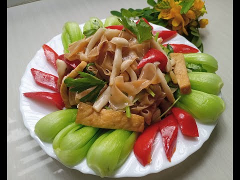 Video Món chay Bánh Đa Khô xào thập cẩm. - youtube