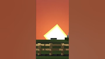Enjoying sunset in beautiful shader minecraft