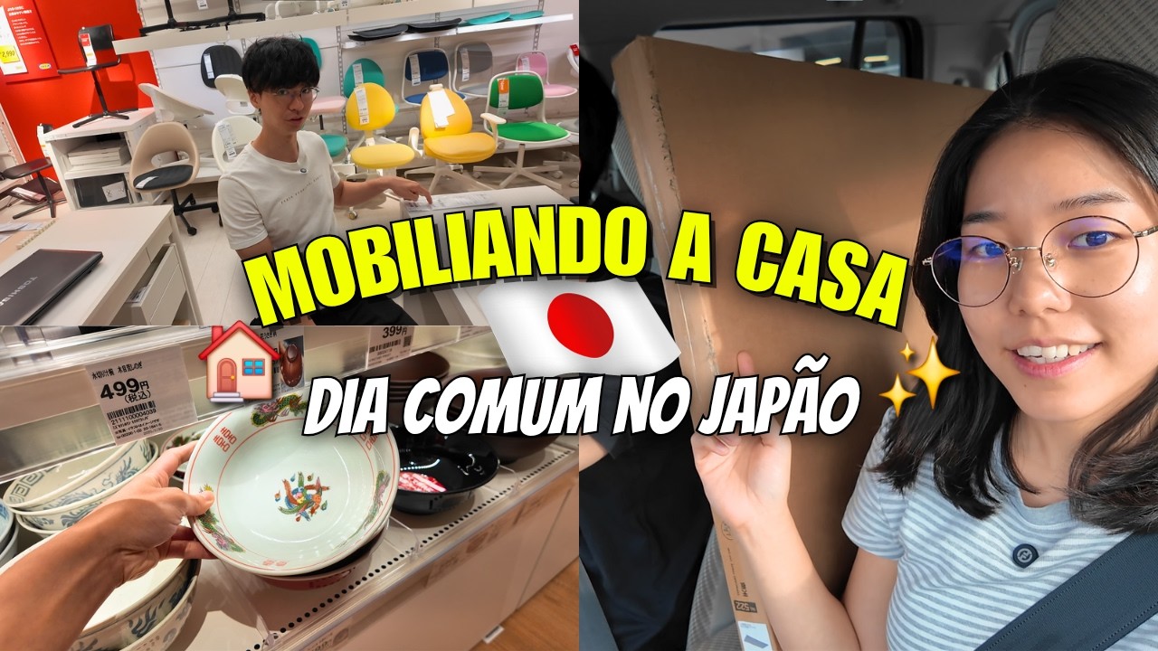 Mobiliando Nossa Casa no Japão 🇯🇵 Comprinhas e Vida Real!