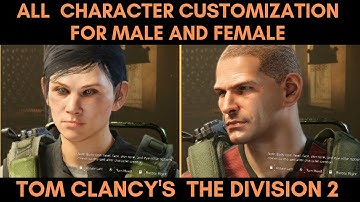 Division 2 All Character Customization For Male And Female Tom Clancy