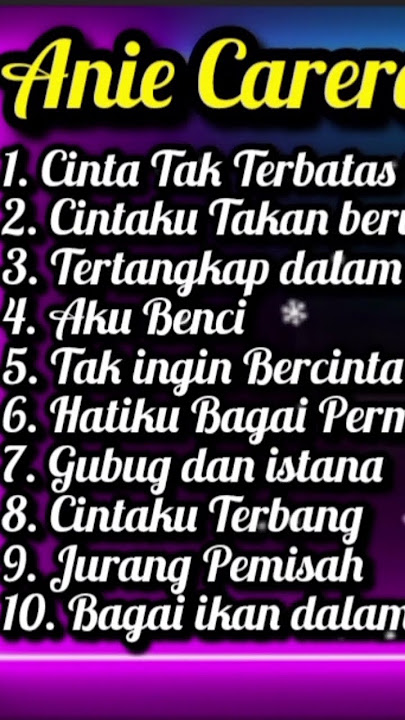 Cinta Tak Terbatas Waktu - Anie carera