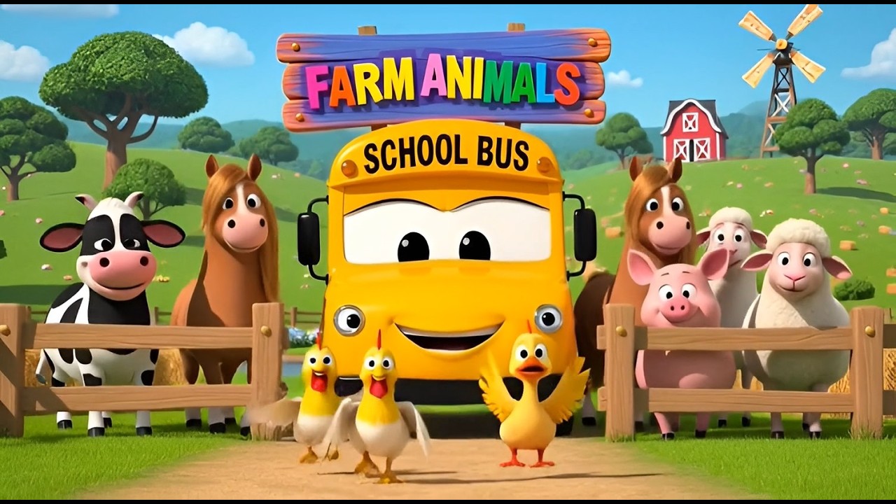 Farm Animals Bus Tour | Learn Farm Animals with Fun Bus Adventure!