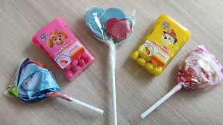 Lots of Lollipops and Dragees. Unpacking Delicious Rainbow Lollipops ASMR Sweet Video