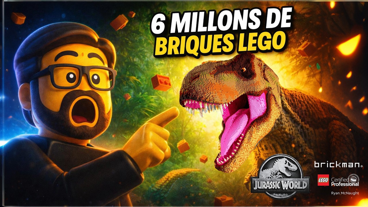 6 MILLIONS de briques LEGO pour Jurassic World : cette expo est folle