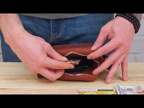 Небольшая кожаная барсетка через плечо SHVIGEL 11132 video