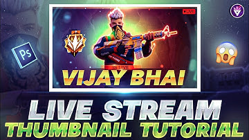 Make This Amazing Live Stream Thumbnail In Ps Cc Android - Vijay Gfx