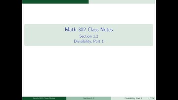 1.2 Divisibility Part 1