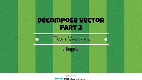 How To Decompose a Vector Into Two Orthogonal Vectors. Part 2