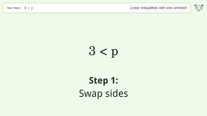 Solving Linear Inequalities: 3 is Smaller Than p