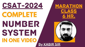Complete Number System: Marathon Session UPSC CSAT PYQ Math | Kabir Sir | Important Topic