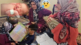 A mother's loneliness; blossoming amidst the pain of childbirth and the love of her children