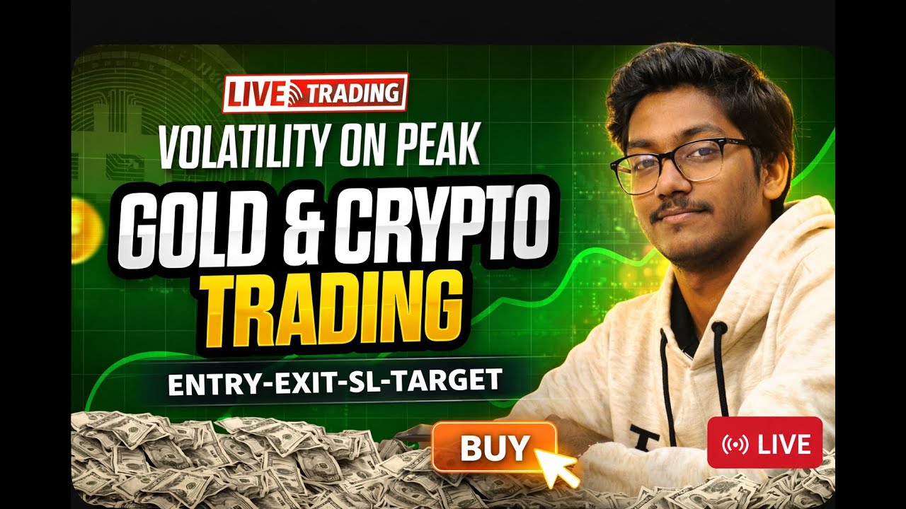 CRYPTO & GOLD LIVE TRADING | 22 JAN 