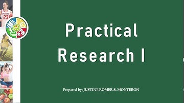 PR 1 Lesson 4: Identifying the Inquiry and Stating the Problem