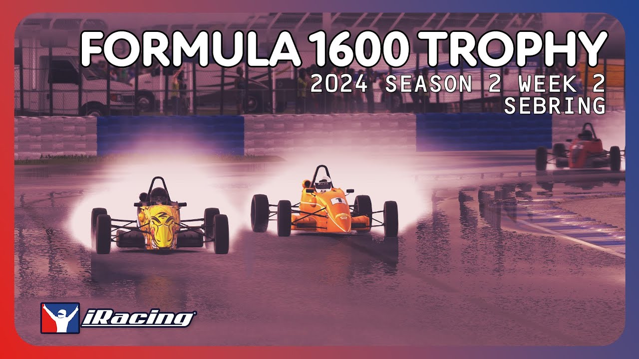 nightmare flooded hell race | iRacing FF1600 Sebring rain gameplay ...