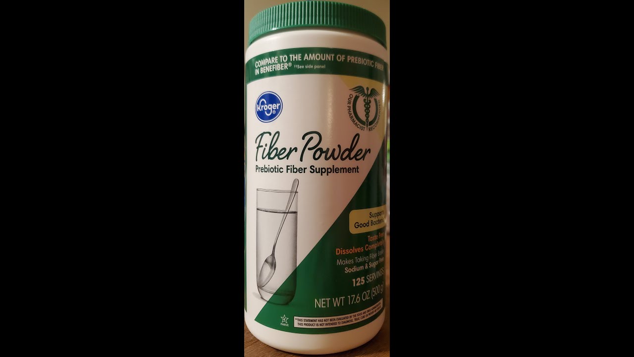 Kroger Fiber Powder Prebiotic Fiber Supplement Review YouTube