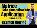 Application linaire et matrice diagonalisable