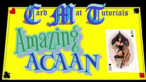 Amazing ACAAN. Card Mat Tutorials.