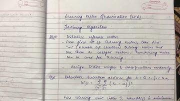 Learning Vector Quantization(LVQ) algorithm with solved example